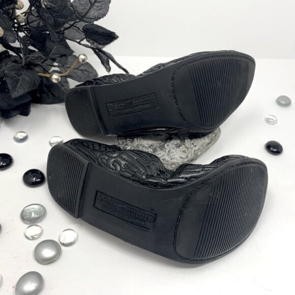 Juicy Couture Flats, Black Quilted Ballet Flat Shoes, Womens Foldable Flats 7.5 - Picture 4 of 10